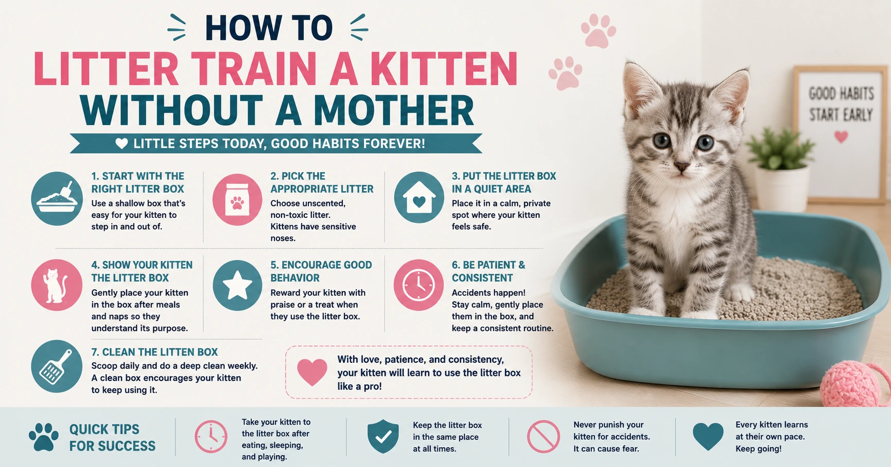 How To Litter Train a Kitten Without a Mother - Universe For Pets