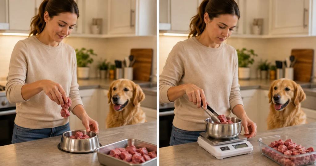 common raw dog food diet mistakes measuring portions correctly