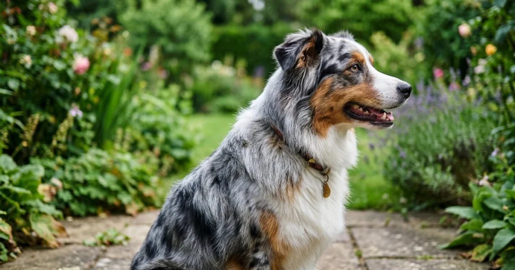 dog with shiny coat on raw food diet improved health