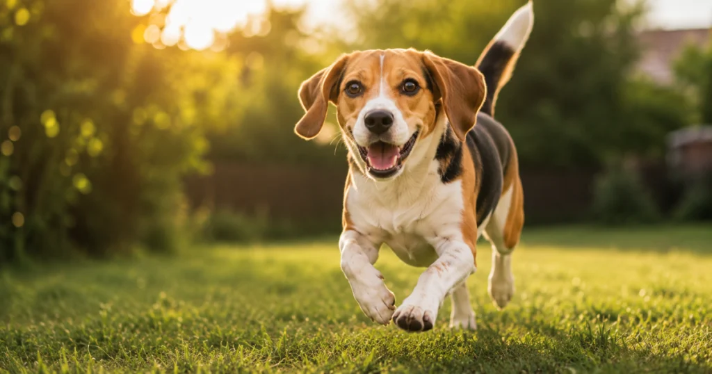 healthy dog with sensitive stomach feeling better outdoors
