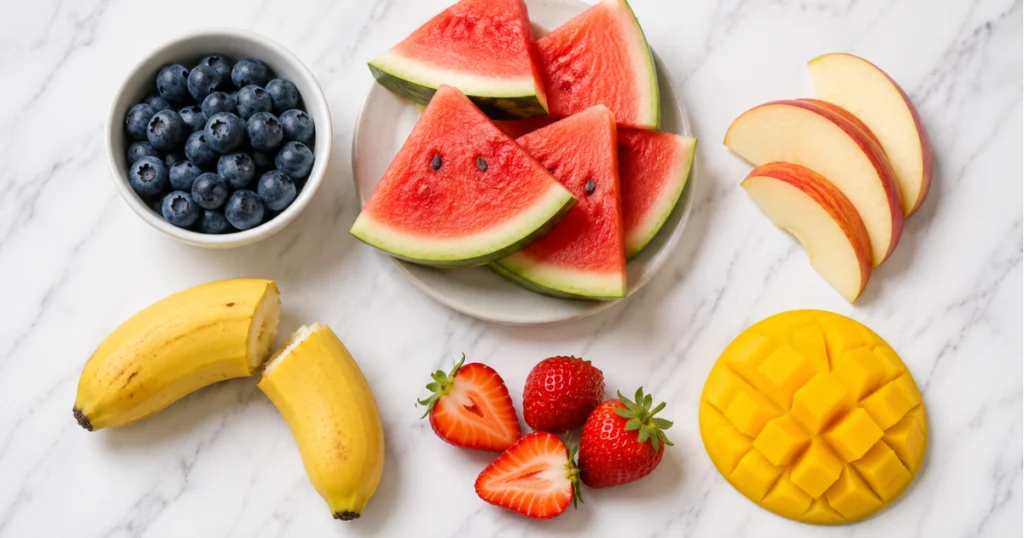 safe fruits dogs can eat blueberries watermelon apple banana