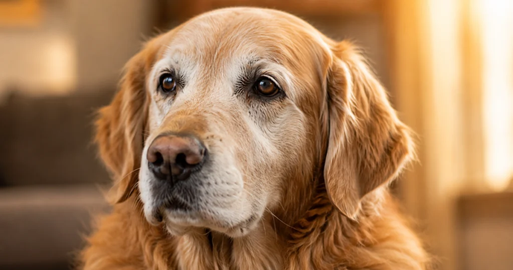 signs your dog is getting old grey muzzle